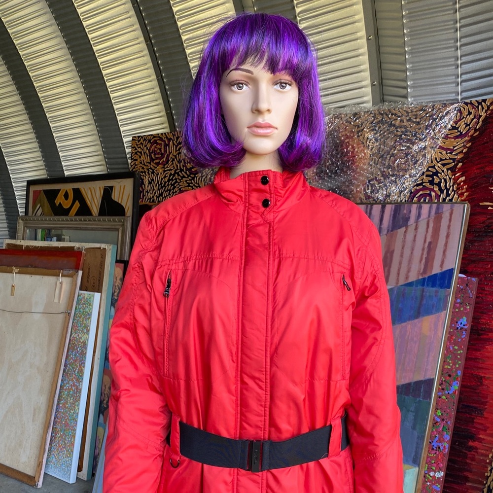 Ralph Lauren Activewear Red Belted Parka